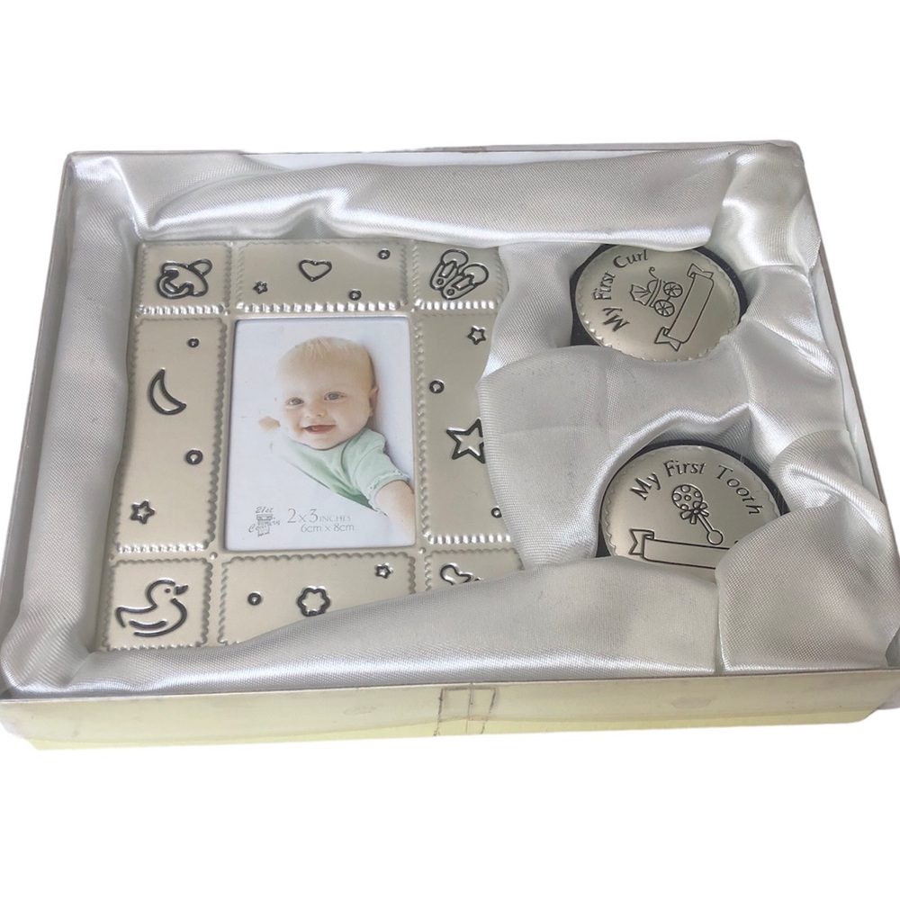 First Curl Tooth Frame Gift Set for Baby Shower Baby